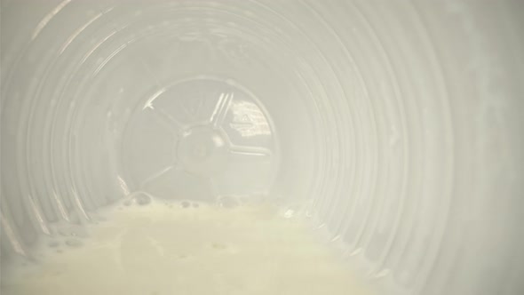 Milk in a bottle, an unusual shot.