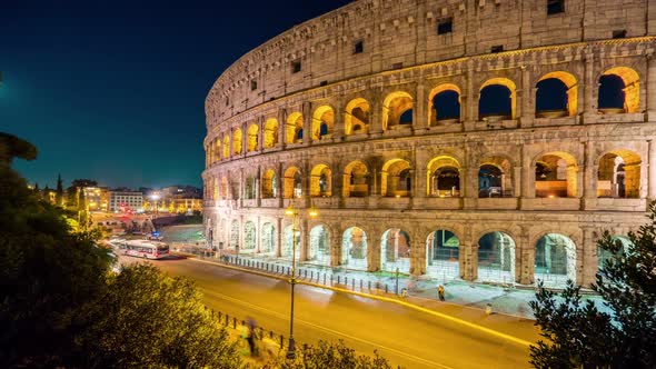 Time lapse of Rome Colosseum in Italy