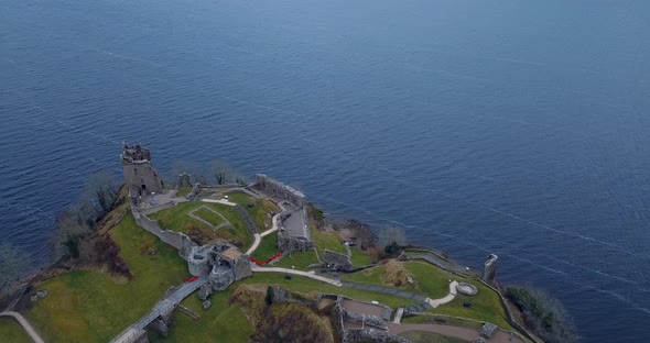 Urquhart Castle On Loch Ness In Scotland