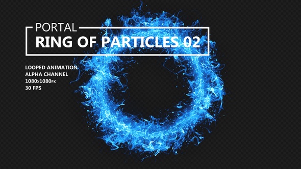 Portal - Blue Ring of Particles 02