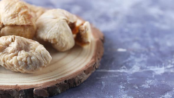 Dried Fig Fruit on on a Plate on Table