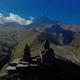Drone Flight Around Church Near Mount Kazbegi - VideoHive Item for Sale