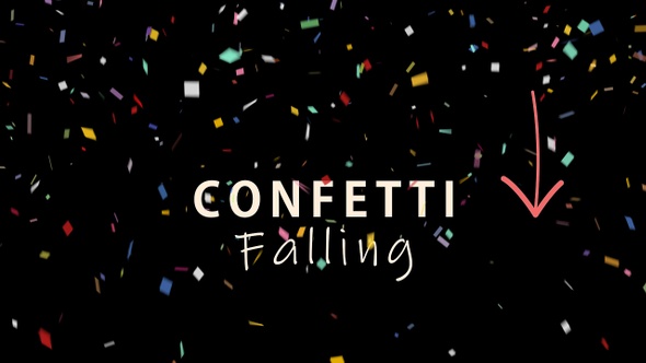 Multi Colored Confetti Falling