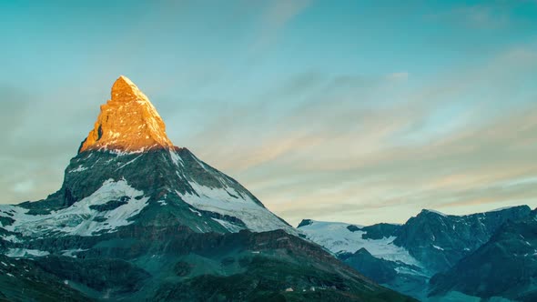 matterhorn alps switzerland mountains snow peaks ski timelapse sunrise dawn