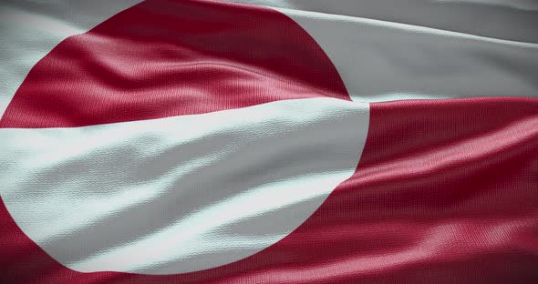 Greenland national flag background motion graphic looped 4K