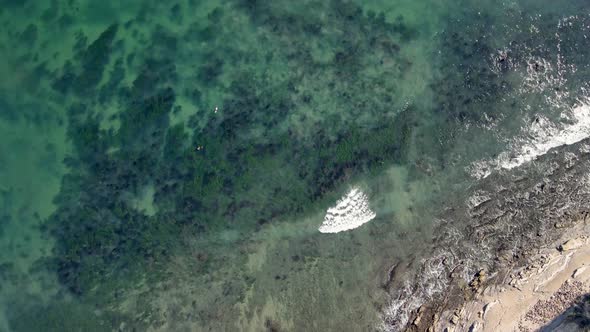 Drone footage of the Point Dume park. Power of the sea.