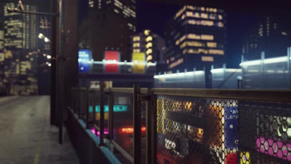 Night Scene of Japan City with Neon Lights alt