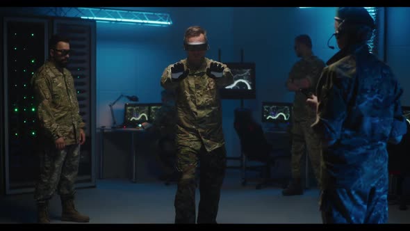 Soldier Testing VR Technology