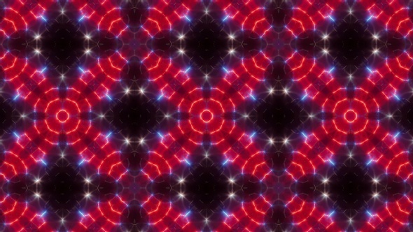 Blinking Red and Blue Led Vj Light Kaleidoscope Loop 4K 11