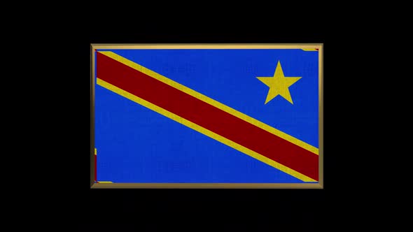 Congo Democratic Republic 3D Flag