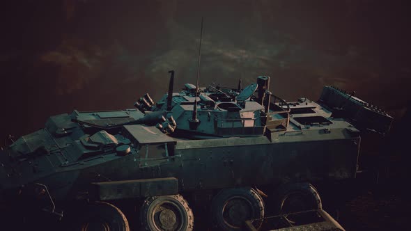 Old Military Vehicle in Afghanistan Mountains