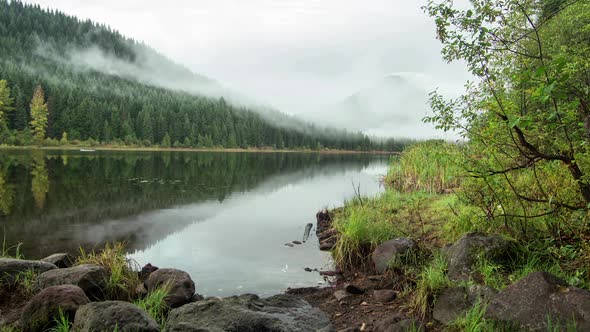 Trillium Lake with Mt. Hood in the Fog