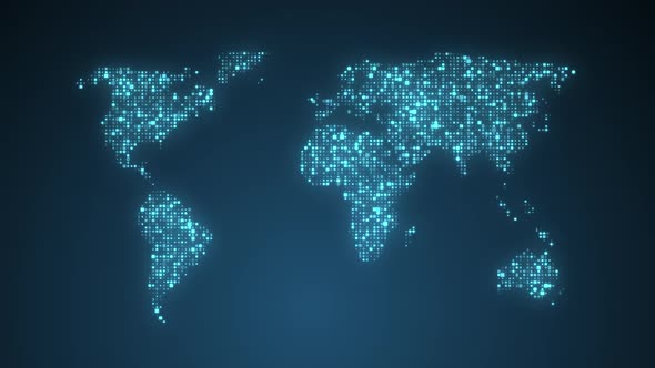 dynamic background map of the world in digital stylization