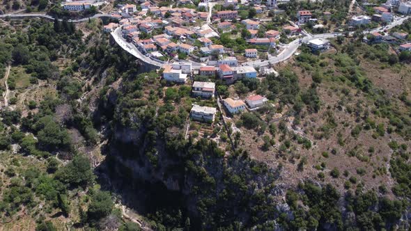 Aerial Photo of the Coastal Village and the Beach of Dhermi Albania