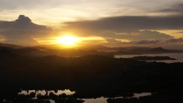 Sunset Over Tropical Islands