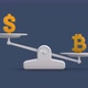 Usd Dollar vs Bitcoin Balance Weighing Scale Looping Animation - VideoHive Item for Sale