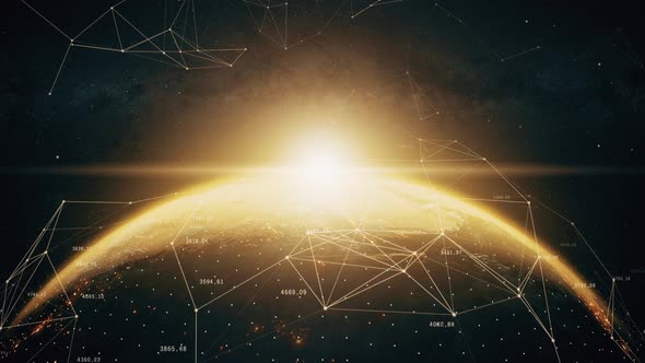 Global Network Connections in the World Around the Planet