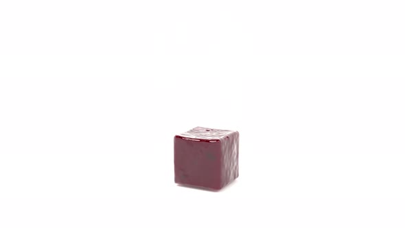 Red Jam Cube Sweet Breakfast Food Healthy Fresh Nature 3d Style