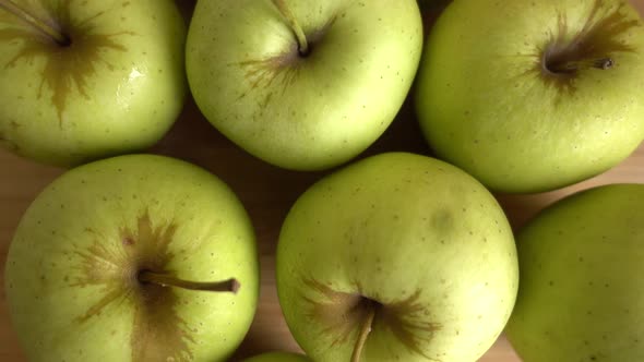 Many Green Apples Rotating