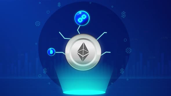 2D Crypto Economic Business Nft Animation Background Ethereum