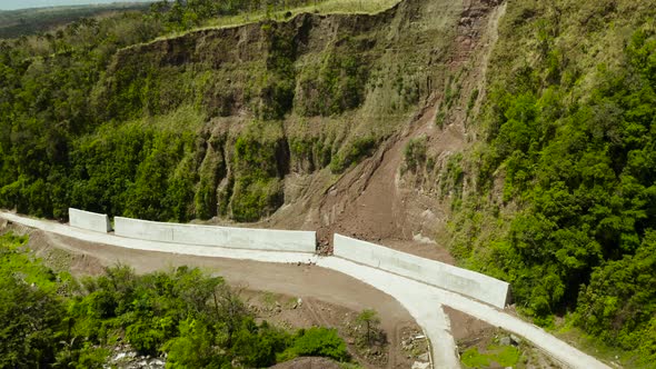 Anti-landslide Concrete barrier.Camiguin Philippines.