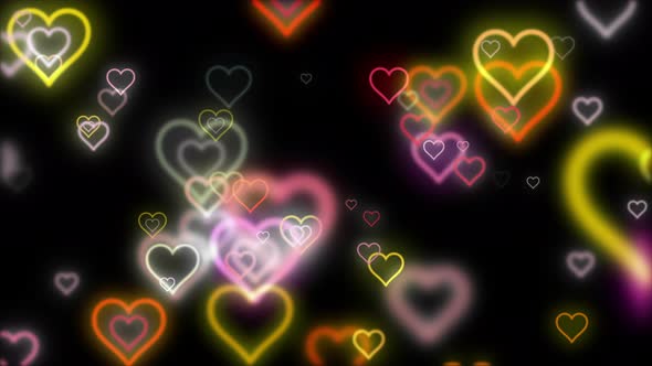 Happy Valentine Theme Particles Background