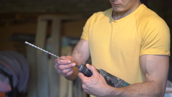 in the Hands of the Builder a Perforator Hammer Drill