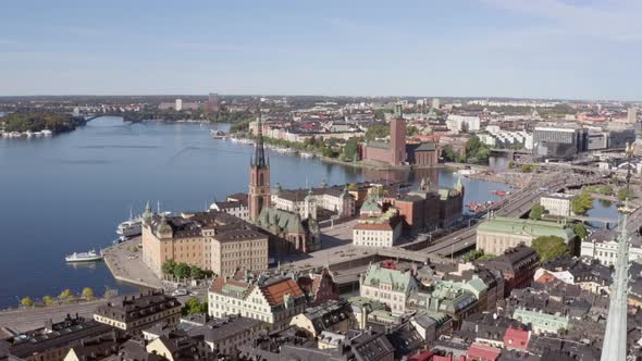 Aerial View Urban Cityscape of Stockholm