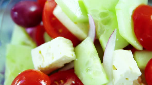 Fresh vegetables in plastic container