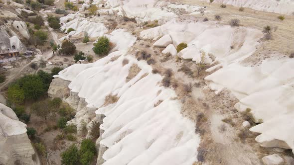 Cappadocia Landscape Aerial View. Turkey. Goreme National Park