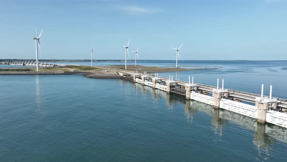 The Delta Works Water Flood Defense System in the Netherlands Protect Against High Water From the