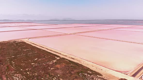 Vlore Pink Salt Field Albania Drone