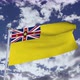 Niue Flag With Sky 4k - VideoHive Item for Sale