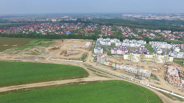 Construction of a Modern District with High-Rise Buildings