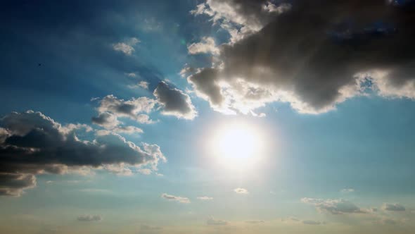 sky and clouds at sunset background