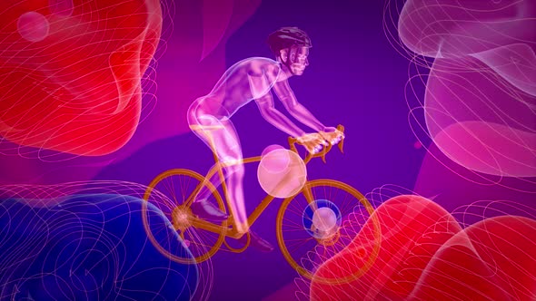 4K Abstract background of a cyclist design