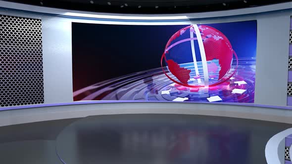 3D Virtual News Studio A005 H