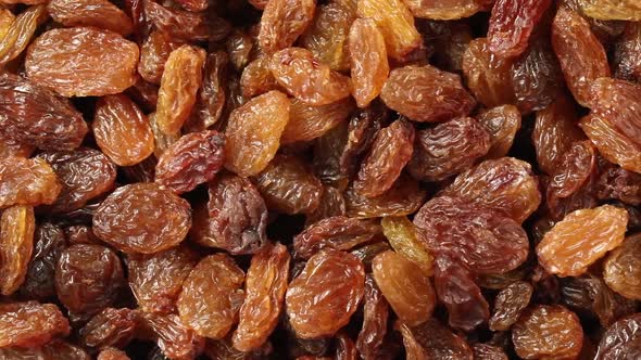 Healthy sweet sundried raisins close up full frame 