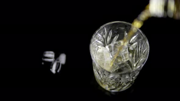 Beautiful  Video of Pouring Whiskey Into a Glass