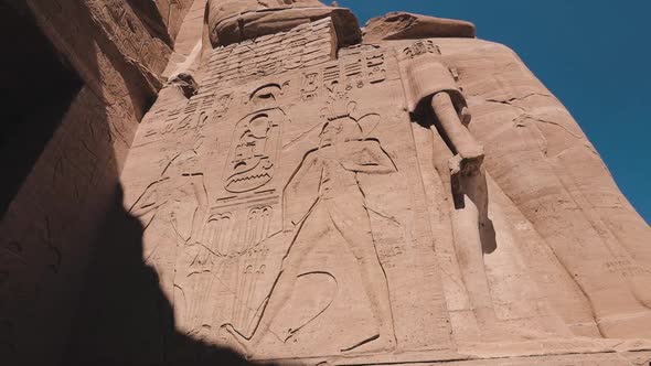 Abu Simbel Temple, Main Entrance And Statues