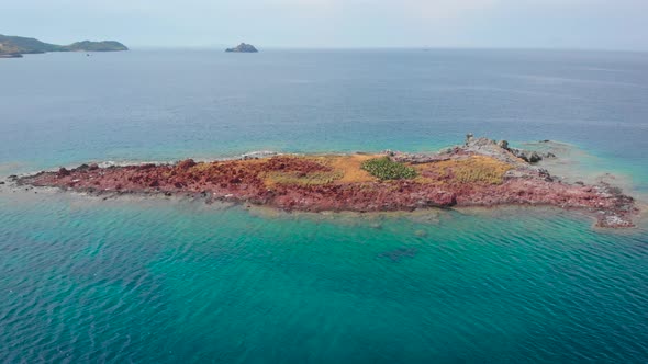 Uninhabited Virgin Island Created By Volcanic Activity. Wild Little Gull House.