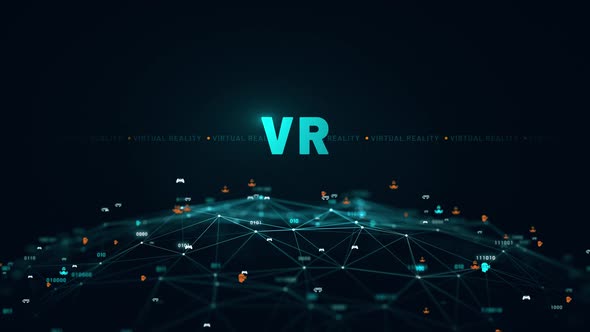 Virtual Reality VR Digital Technology Globe Animation 4K