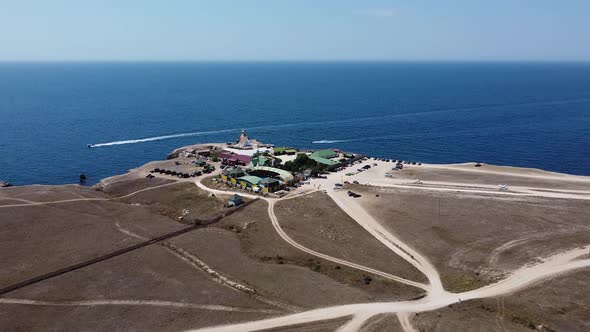 Bird'seye View of the Openair Dolphinarium on the Crimean Peninsula Russia