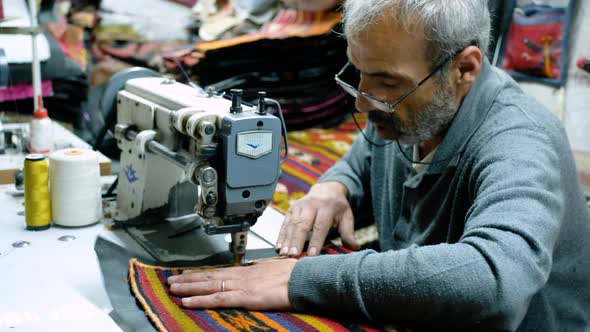 Antique Rug Sewing