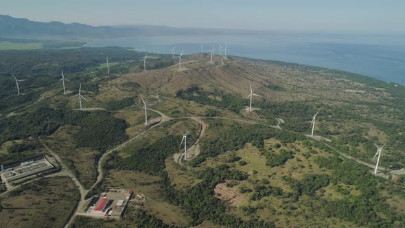 Solar Farm with Windmills