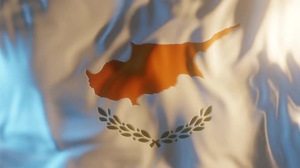 Cyprus Flag with Edge Bump