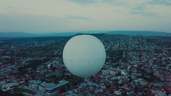 Aerial Tbilisi Rike Park and Air Balloon Tourist Attraction in Georgia