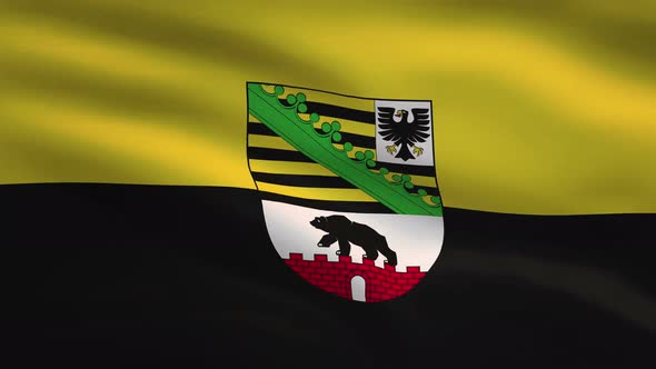 German State Flag Saxony Anhalt 4K