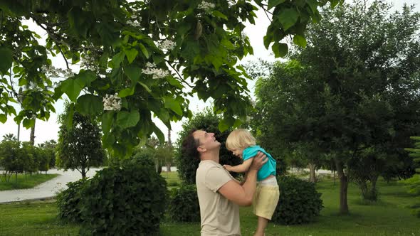 Father and Son in Park