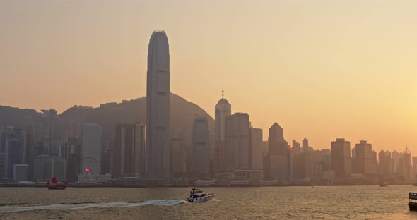 Hong Kong City at Sunset